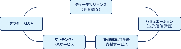 M&Aコンサルサービスの主な作業範囲