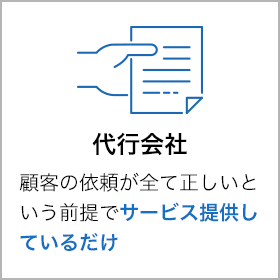 代行会社 顧客の依頼が全て㊣しいという前提でサービス提供しているだけ